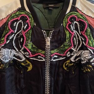 Beaded Bomber Jacket.